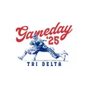 Delta Delta Delta Script Text Game Day Crewneck