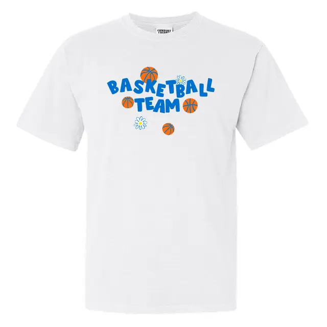 Men's Basketball Bold Letter Ball and Daisy PR Shirt 2