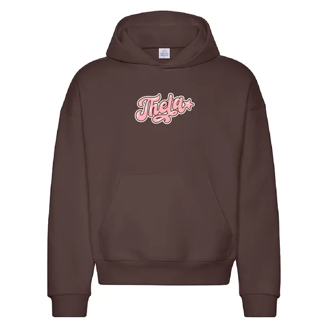 Kappa Alpha Theta Pink Script Star PR Hoodie 2