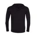 Anvil Adult Lightweight Long-Sleeve Hooded T-Shirt 987an Black/Dark Grey Back