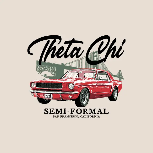 Theta Chi Classic Mustang and Bridge Semi-Formal Shirt