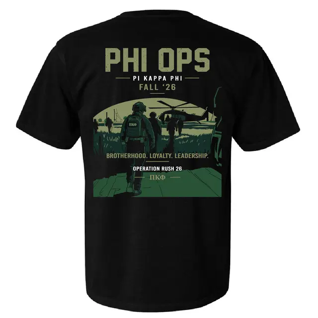 Pi Kappa Phi Military Style Graphic Rush Shirt 2