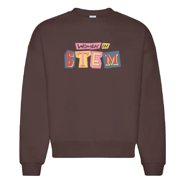 Women in STEM Bold Patchwork Text PR Crewneck 2