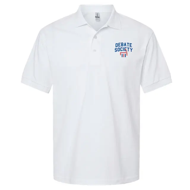 Debate Society Bold Block Font PR Polo 2