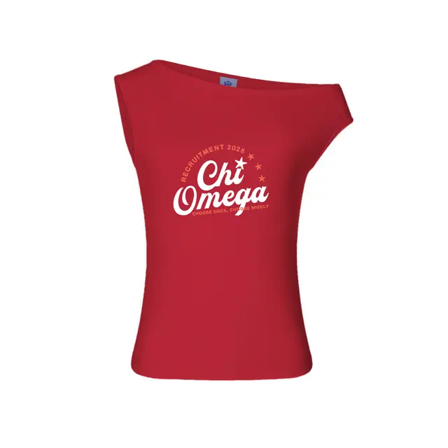 Chi Omega Curved Text Rush Bid Tank 2