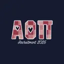 Alpha Omicron Pi Heart Cutout Plaid Recruitment Shirt