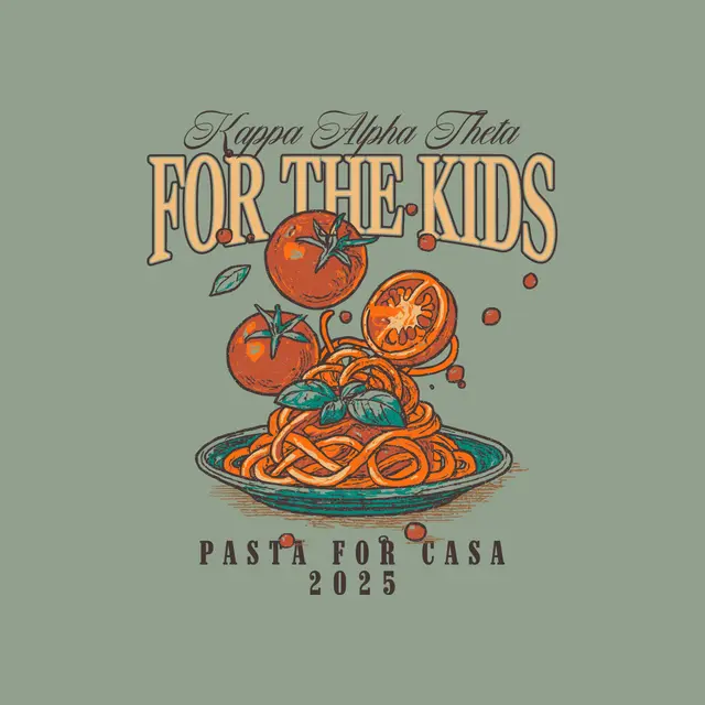 Kappa Alpha Theta Tomato and Pasta Philanthropy Shirt