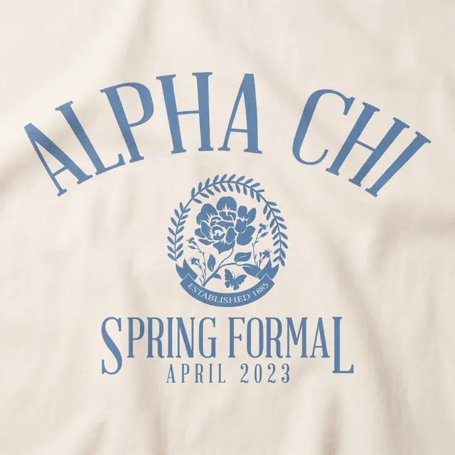 Alpha Chi Omega Simple Pastel Flower Crest Design for Tank for Sorority PR