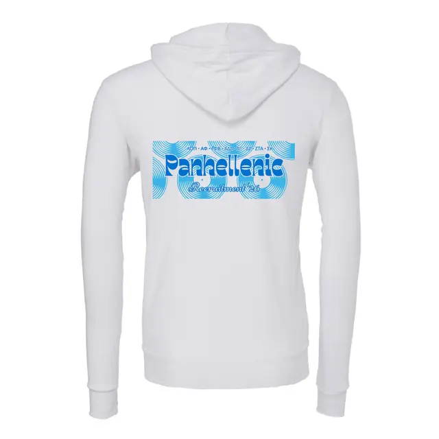 Panhellenic Swirling Blue Text Rush Hoodie 2