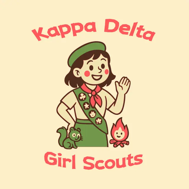 Kappa Delta Cartoon Scout Character PR Shirt