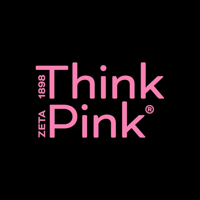 Zeta Tau Alpha Simple Pink Texts Philanthropy Crewneck