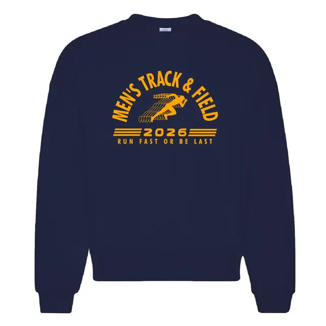 Men's Track & Field Runner Graphic and Bold Texts PR Crewneck 2