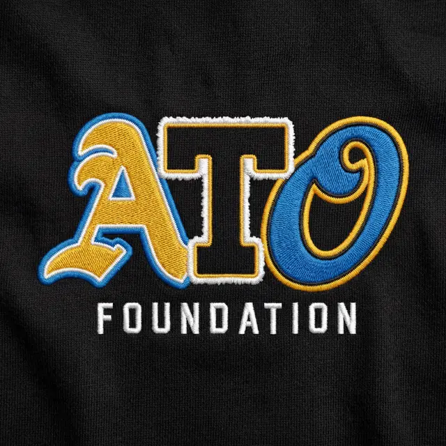 Alpha Tau Omega Curved Text Philanthropy Crewneck