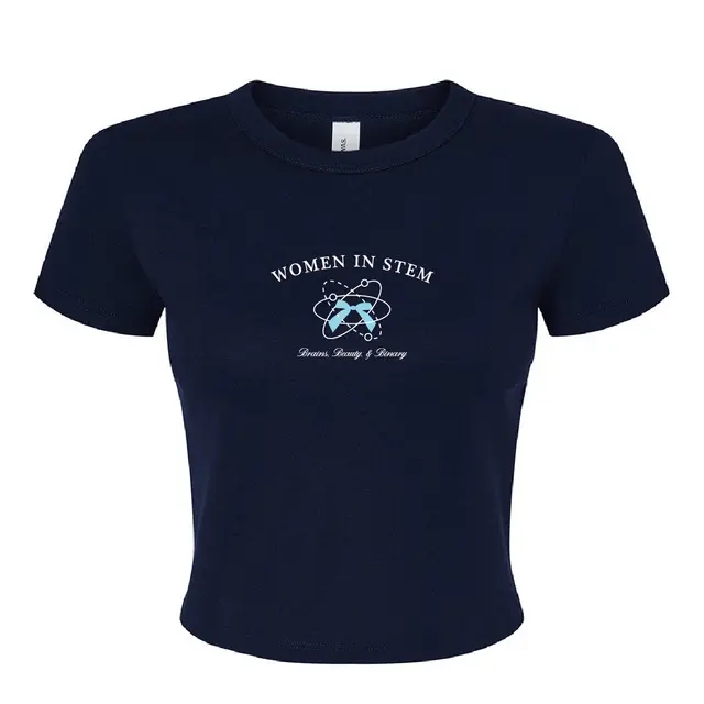Women in STEM Blue Bow and Atom Design PR Shirt 2