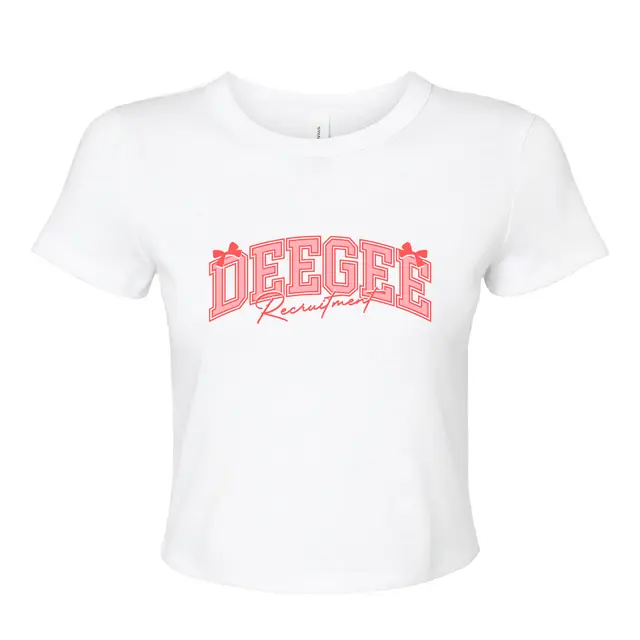 Delta Gamma Bow Accent Block Text Recruitment Shirt 2