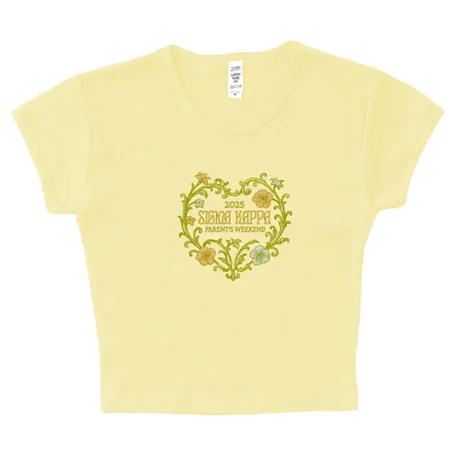Sigma Kappa Botanical Heart Design Parent's Weekend Shirt-2