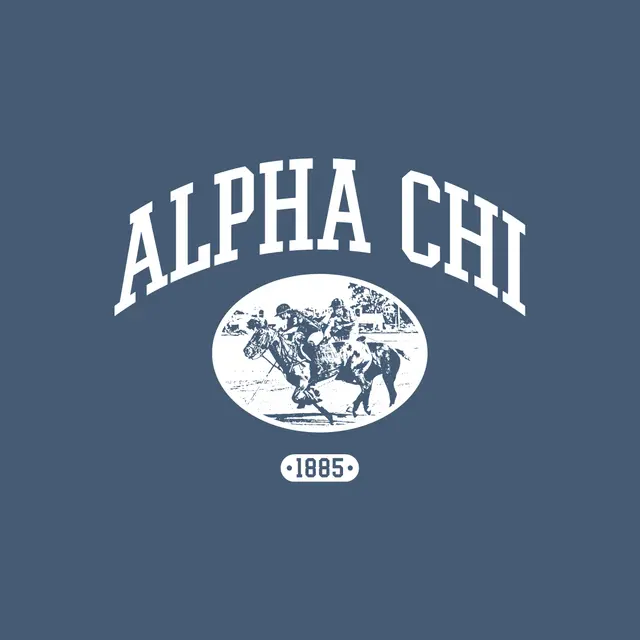 Alpha Chi Omega Equestrian Graphic PR Crewneck