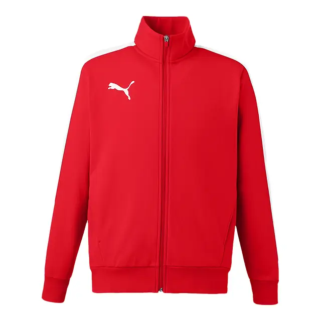 Customizable Puma Sport Adult Puma P48 Fleece Track Jacket 597021 High Risk Red Front