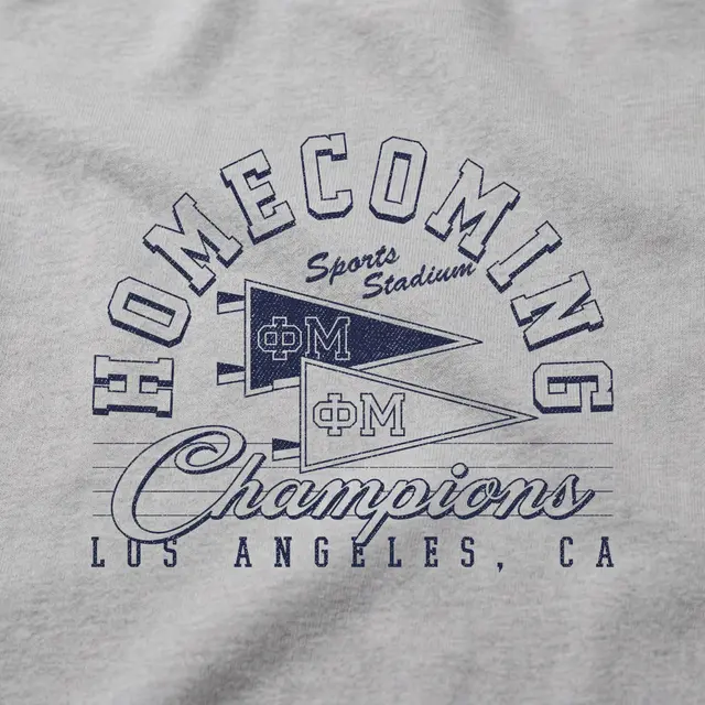 Phi Mu Pennant Graphic Homecoming Hoodie