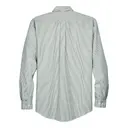 Devon & Jones Men's Crown Collection Banker Stripe Woven Dress Shirt Dill Back