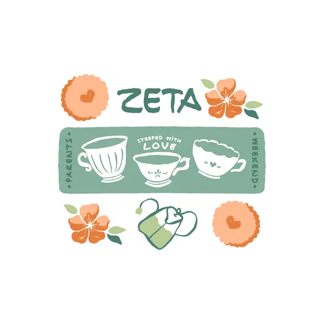 Zeta Tau Alpha Tea Time Parents Weekend Crewneck