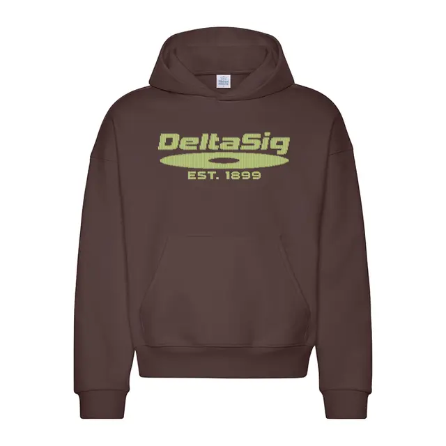 Delta Sigma Phi Striped Block Text PR Hoodie 2