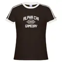 Alpha Chi Omega Simple Football and Block Texts Game Day Shirt 2
