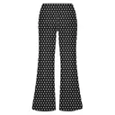 Fresh Prints FP106 Polka Dot Flared Pants Black White Back