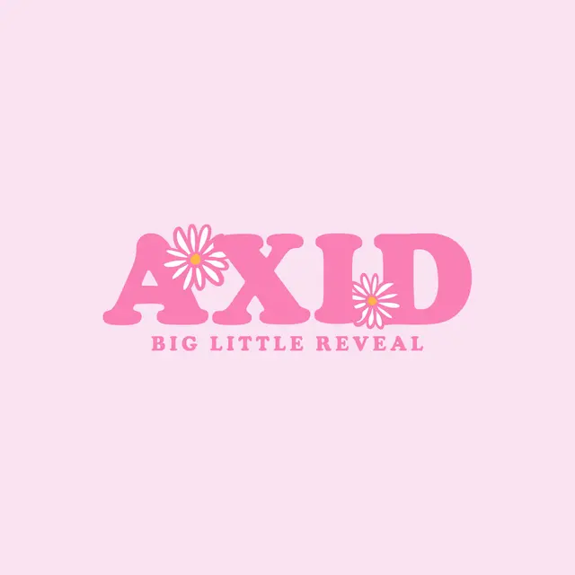 Alpha Xi Delta Daisy Text Big Little Reveal Shirt