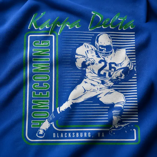 Kappa Delta Football Player Illustration Homecoming Shirt