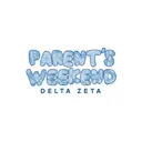 Delta Zeta Blue Swirl Text Parent's Weekend Crewneck