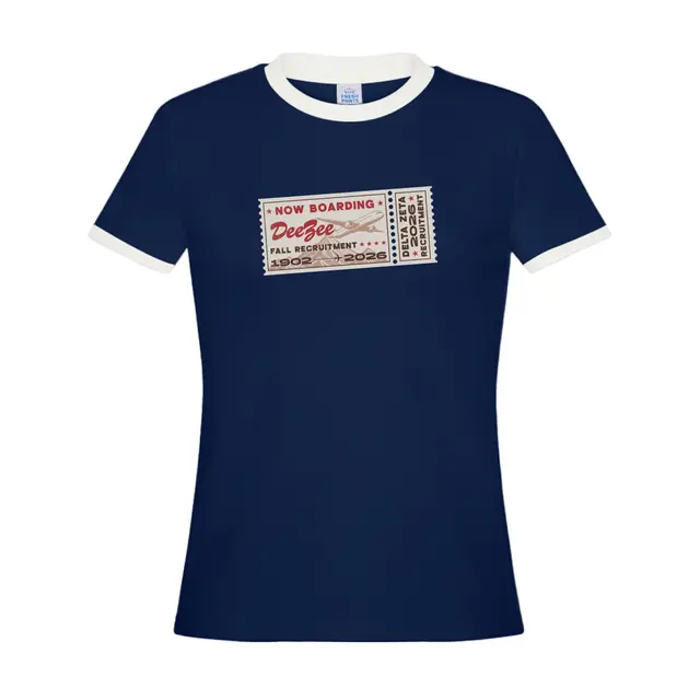 Delta Zeta Airplane Ticket Rush Shirt 2
