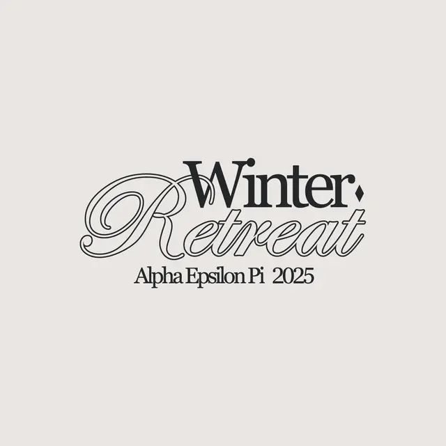 Alpha Epsilon Pi Elegant Script Winter Retreat Shirt