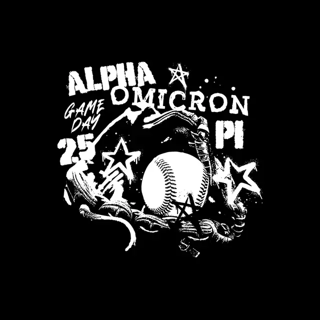Alpha Omicron Pi Baseball Stars Game Day Shirt