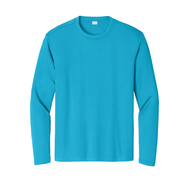 Sport-Tek Men's Zone Performance Long Sleeve T-Shirt Atomic Blue Front