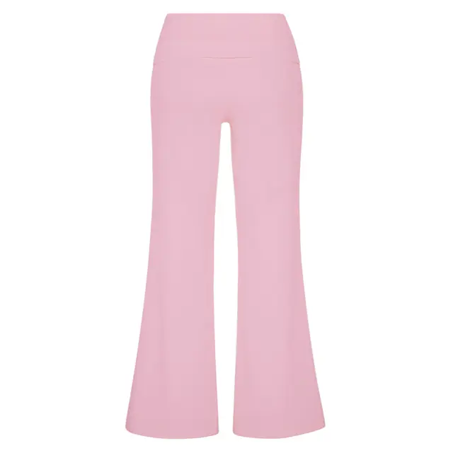 FP101 Katie Fold-over Flared Pants Baby Pink Back