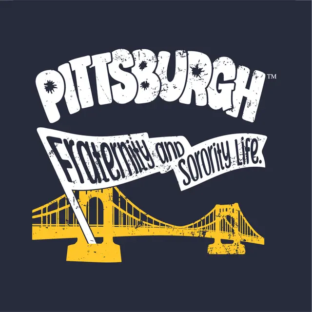 Pittsburgh Wavy Text with Bridge PR Crewneck