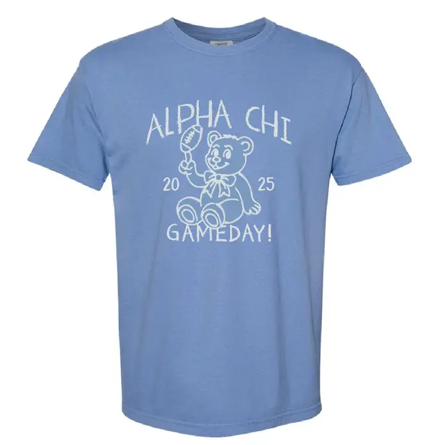 Alpha Chi Omega Football Bear Game Day Shirt 2