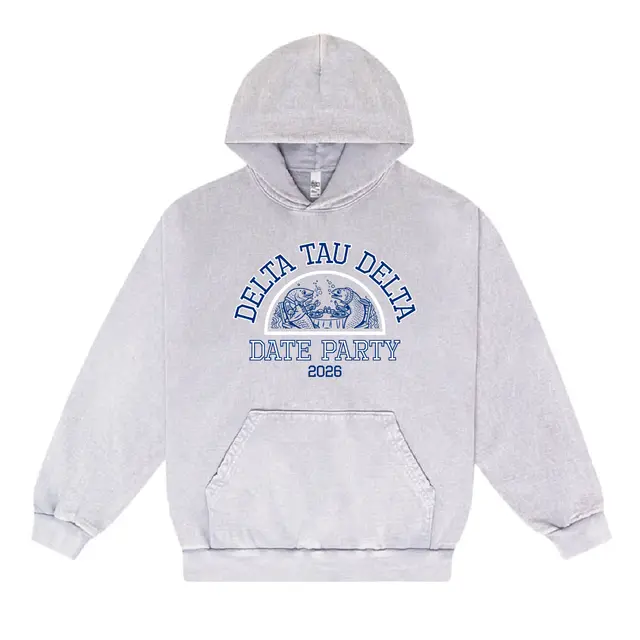 Delta Tau Delta Fish Dinner Illustration Date Party Hoodie 2