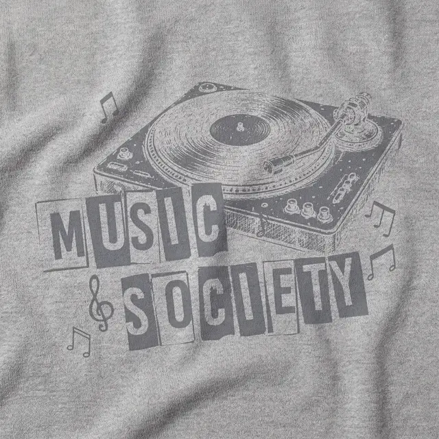 Music Society Turntable Illustration PR Hoodie