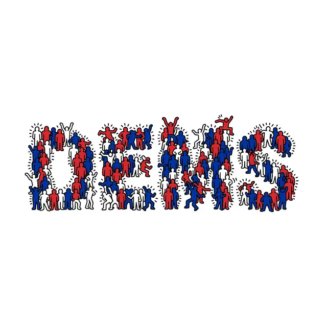 Penn Dems Bold Figure Text PR Hoodie