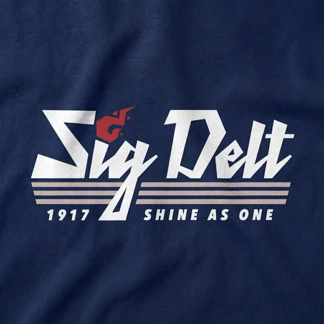 Sigma Delta Tau Striped Text PR Tanks