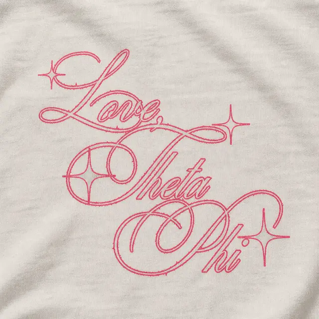 Theta Phi Alpha Flowing Script Love PR Tank