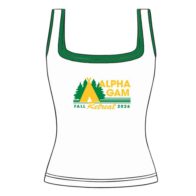 Alpha Gamma Delta Pine Trees Tent Retreat Tank 2
