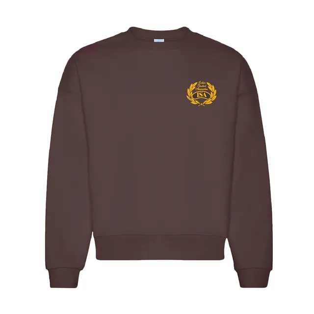 Indian Student Association Leafy Laurel Outline Crewneck 2
