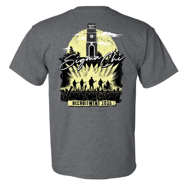 Sigma Chi Concert Scene Graphic Recruitment Shirt 2