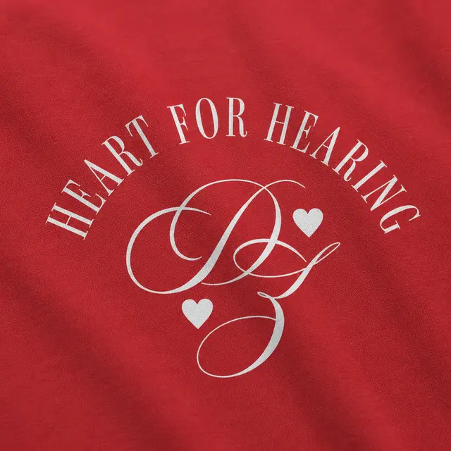 Delta Zeta Curved Text Heart Illustration Philanthropy Crewneck