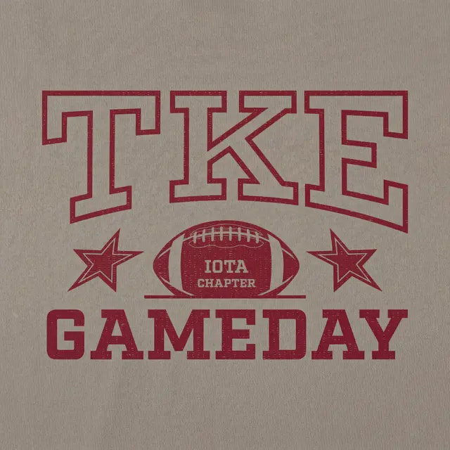 Tau Kappa Epsilon Block Lettering Football Game Day Sweater