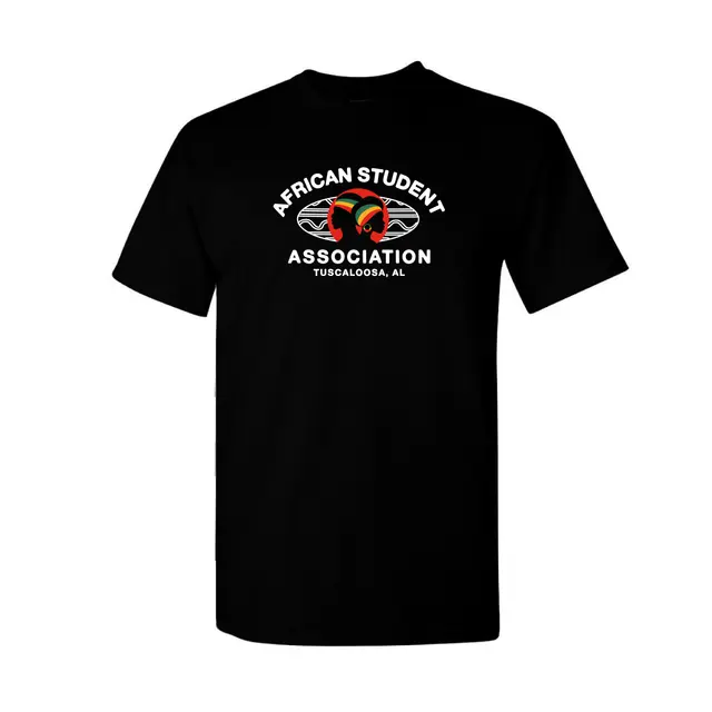 African Student Association Silhouette Profile Graphic PR Shirt 2