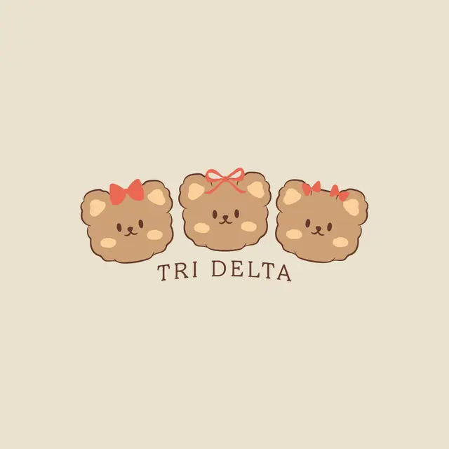 Delta Delta Delta Cute Bear Trio PR Shirt